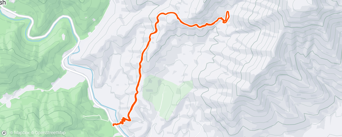 Map of the activity, Morning Hike