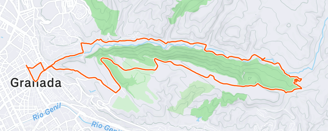 Map of the activity, Afternoon Run