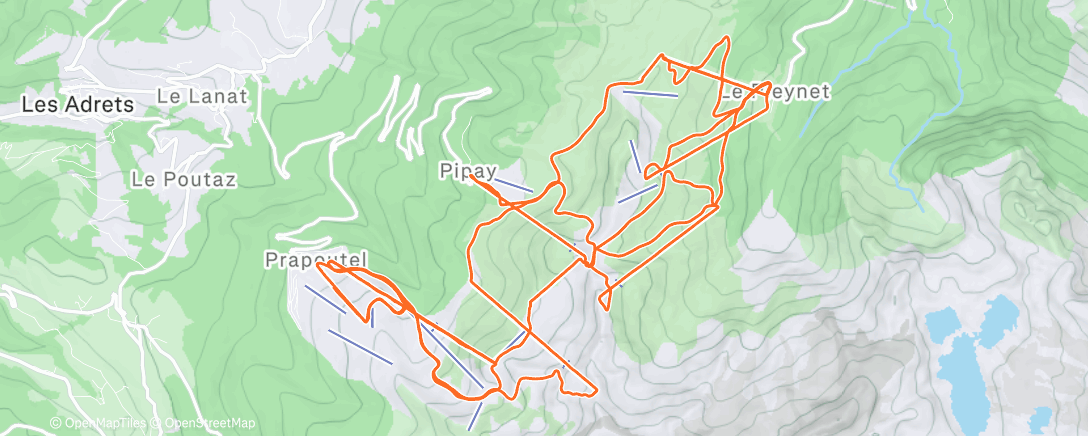 Map of the activity, Ski alpin