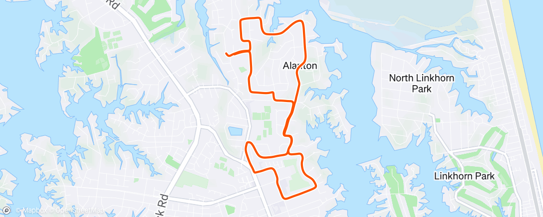 Map of the activity, Morning Run