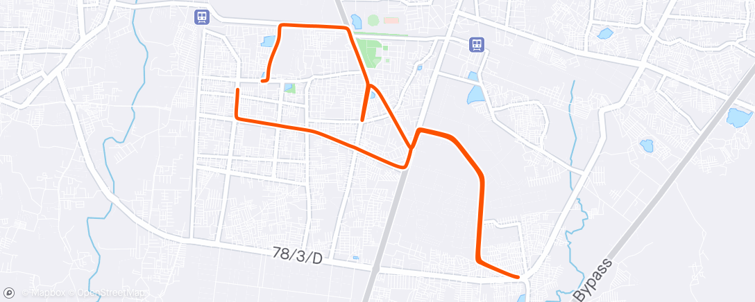 Map of the activity, Evening Ride with strong wind 💨