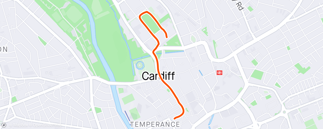 Map of the activity, Morning Run