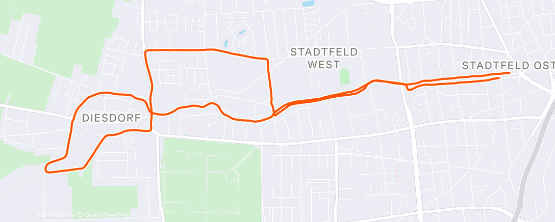 Map of the activity, Silvesterlauf