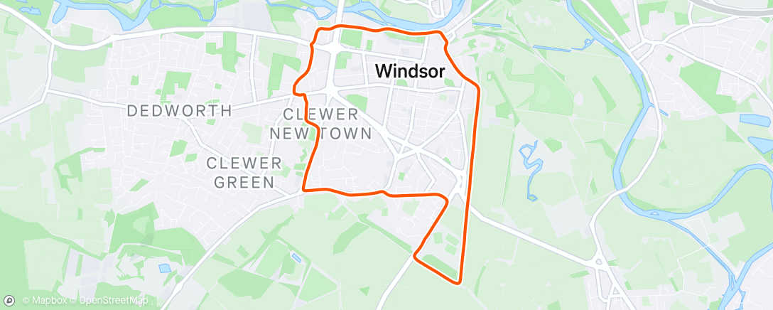 Map of the activity, Afternoon Run