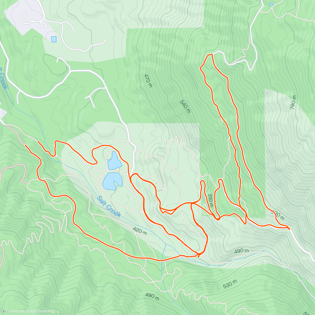 Map of the activity, Family hike and bike