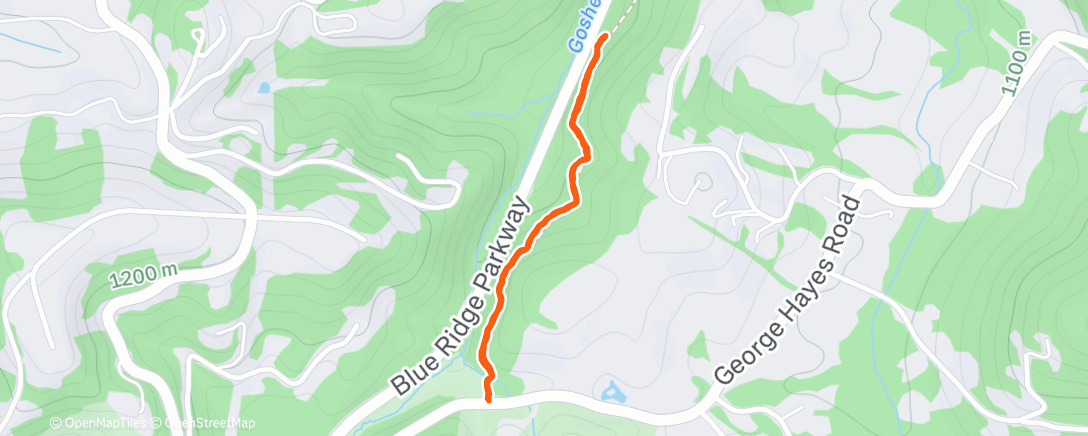 Map of the activity, Afternoon Hike