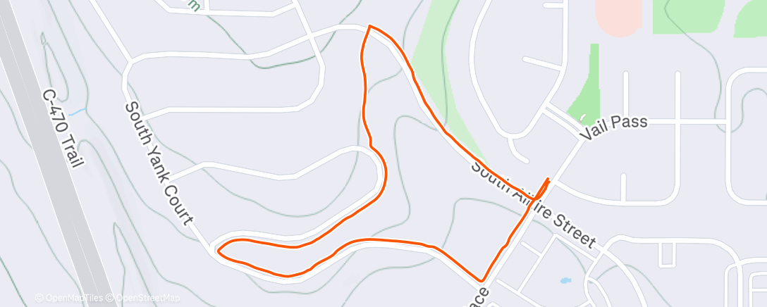 Map of the activity, Afternoon Walk