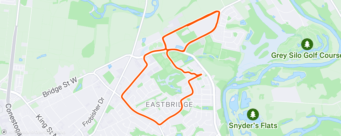 Map of the activity, Christmas Day 30/30s