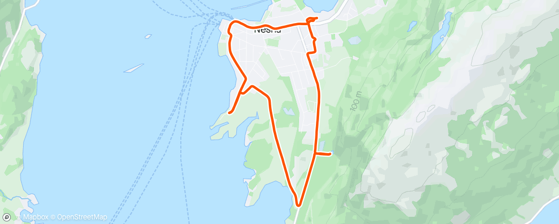 Map of the activity, Reunion dagen derpå-jogg 🍾😅☀️