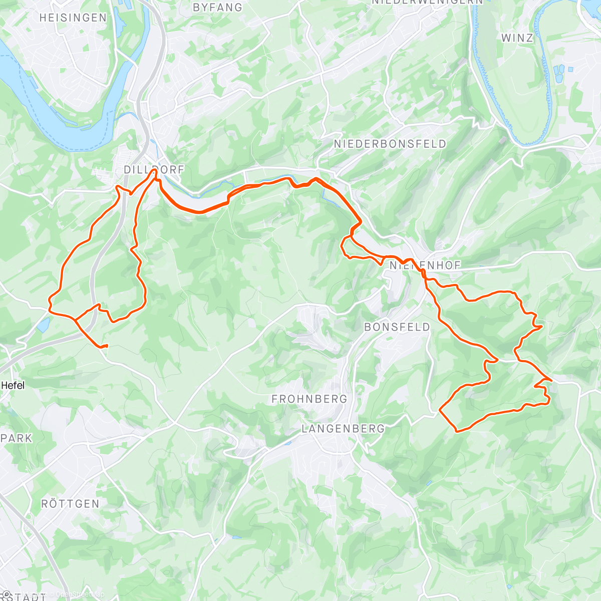 Map of the activity, Erste Fahrt mit dem Santa 🤩