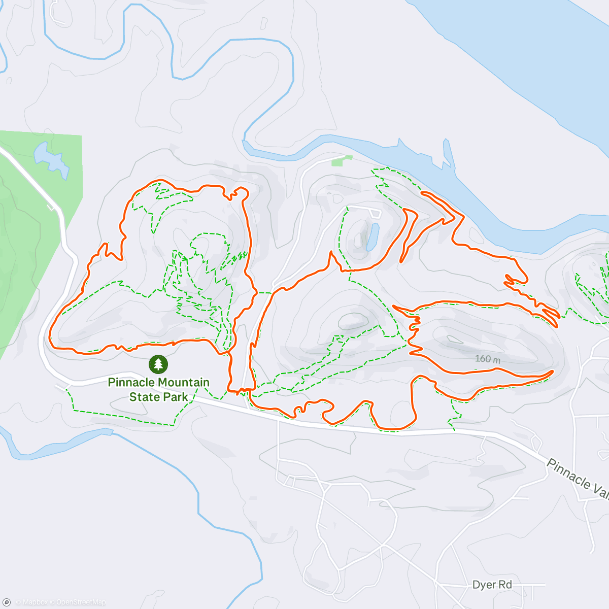 Map of the activity, Mountain Bike Ride with Riley