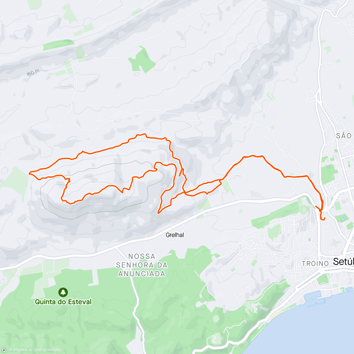 Map of the activity, Trilho da Subida á Vigia da Serra de Sāo Luís