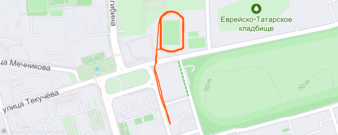 Mapa de la actividad (Evening Run)