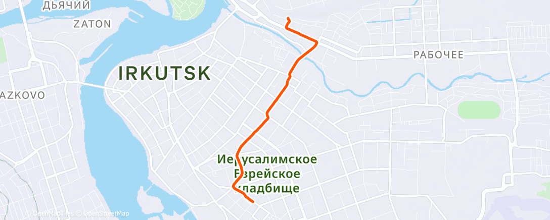 Map of the activity, Morning Walk