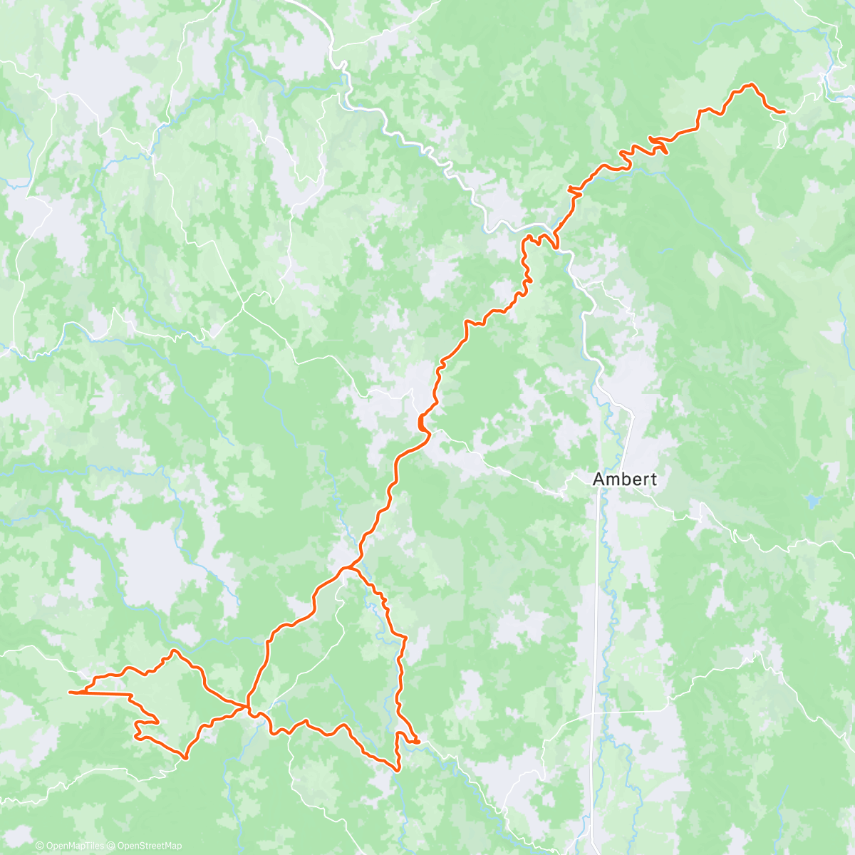 Map of the activity, Sortie vélo Auvergne