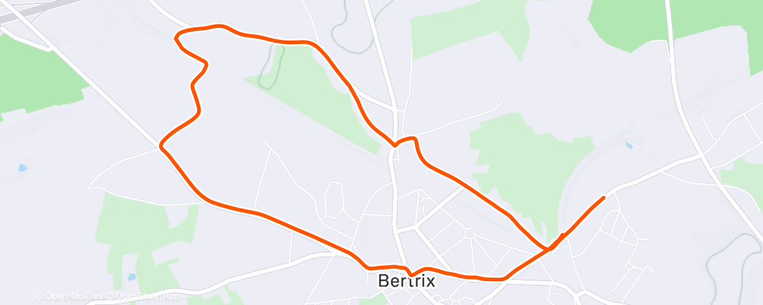 Map of the activity, Morning Run