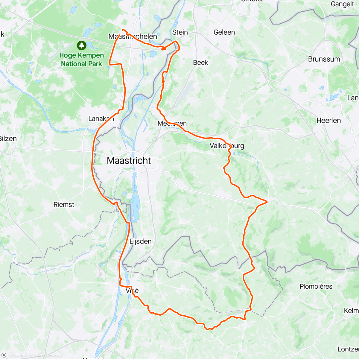 Map of the activity, Herve Beau Ride