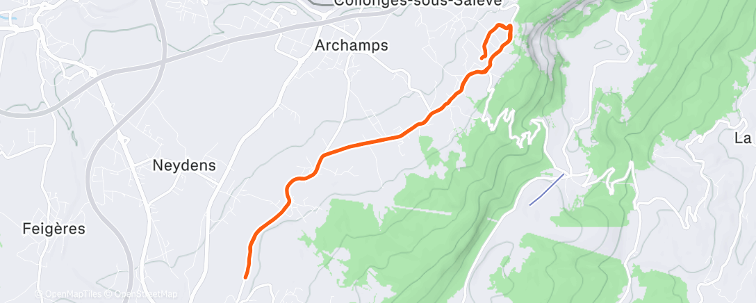 「Forces aux coureurs 💪」活動的地圖