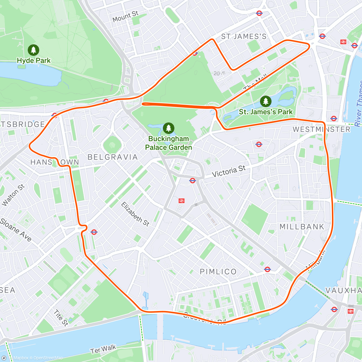 Map of the activity, Zwift - Greater London Flat in London