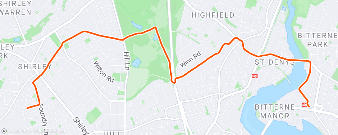 Map of the activity, Morning Run to work