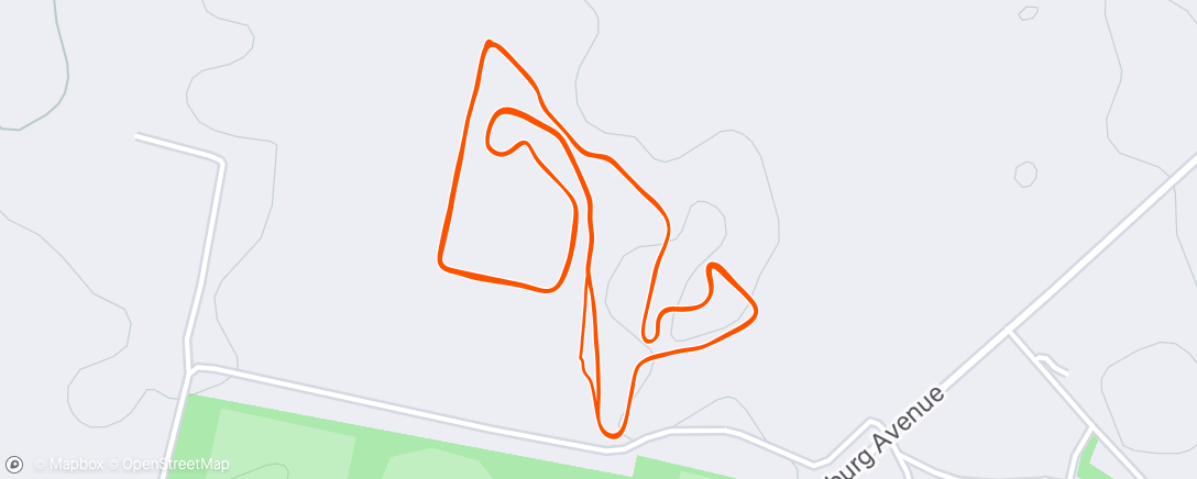 Map of the activity, Afternoon Run
