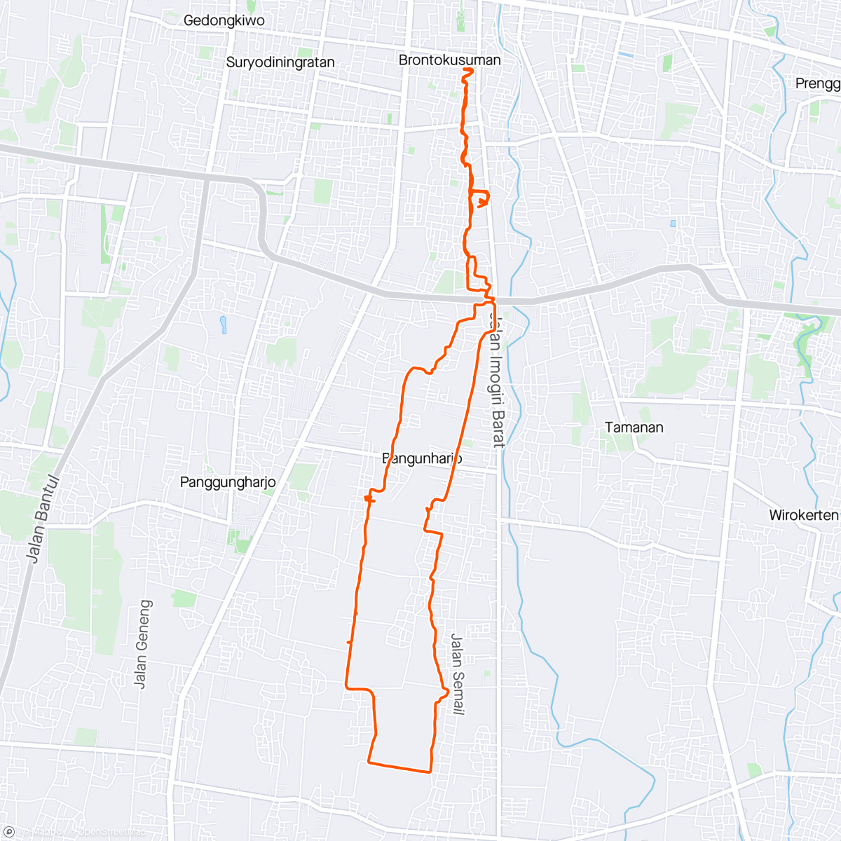 Map of the activity, Citytour Jogjakarta