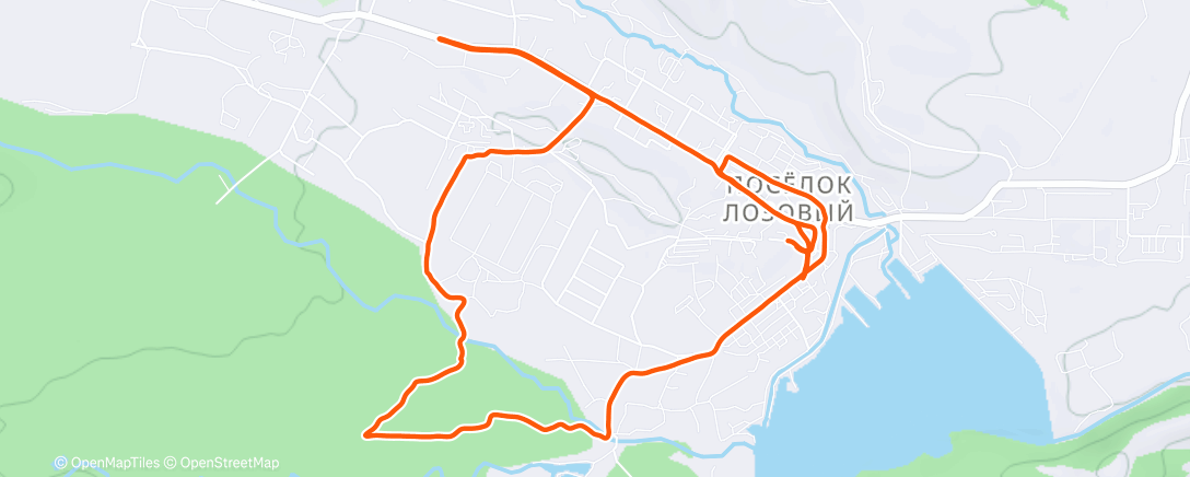 Map of the activity, Дневной забег