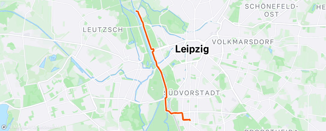 Map of the activity, Morning Run