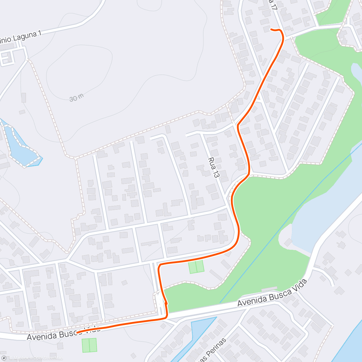 Mapa de la actividad, Evening Walk - arrefecimento