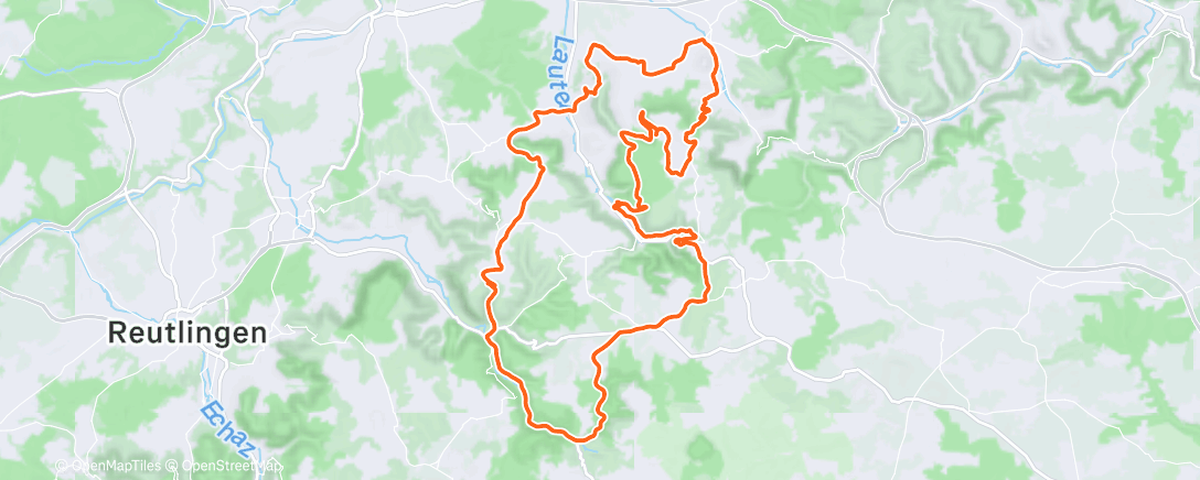 Map of the activity, Lunch Mountain Bike Ride