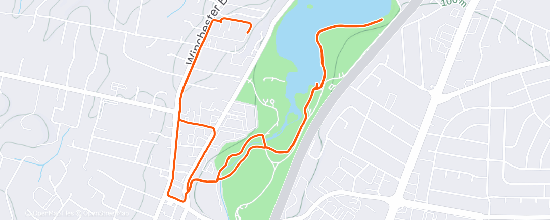 Map of the activity, Morning Walk
