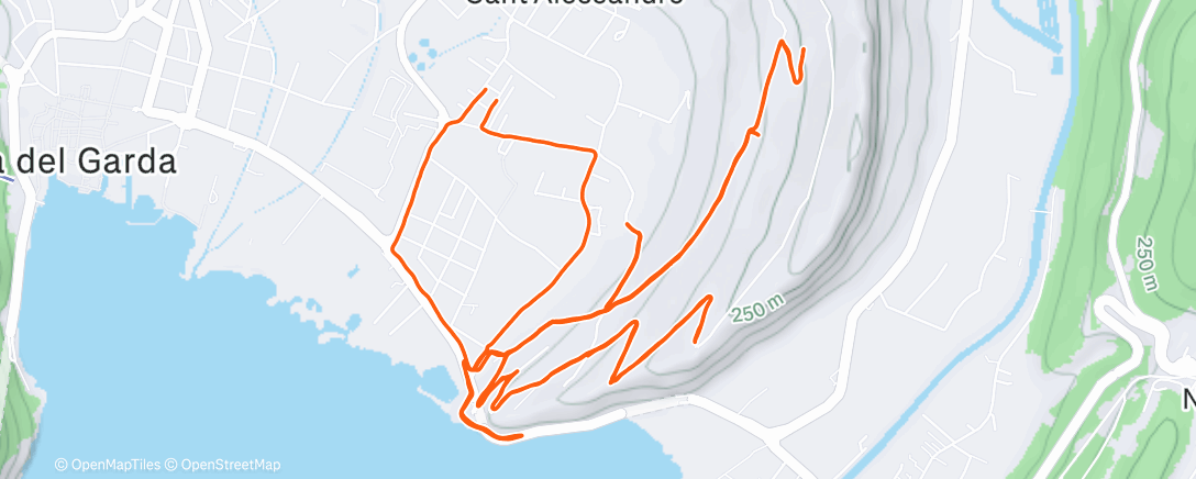 Карта физической активности (Monte Brione auf und ab 🎢)