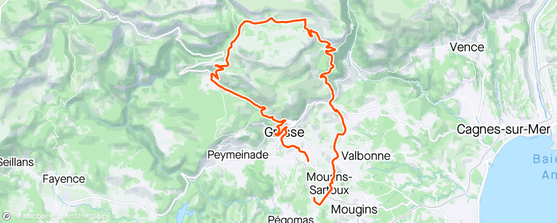 Map of the activity, Gourdon Caussols après le boulot