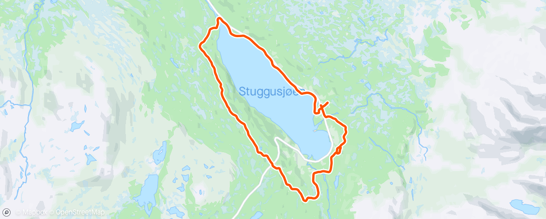 Map of the activity, Stugudal rundt på Fatbike.
