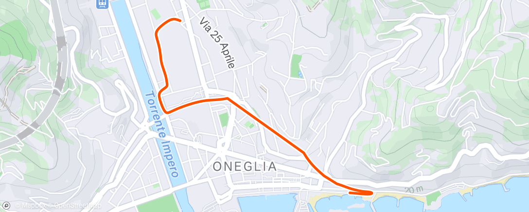 Map of the activity, Swimrun Corsa finale