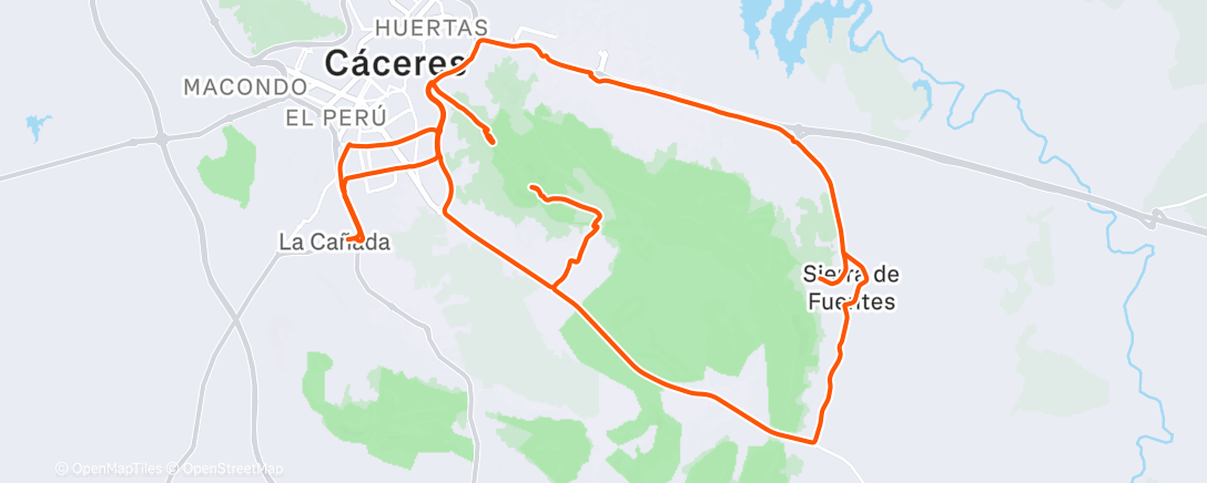 Map of the activity, Bicicleta por la mañana