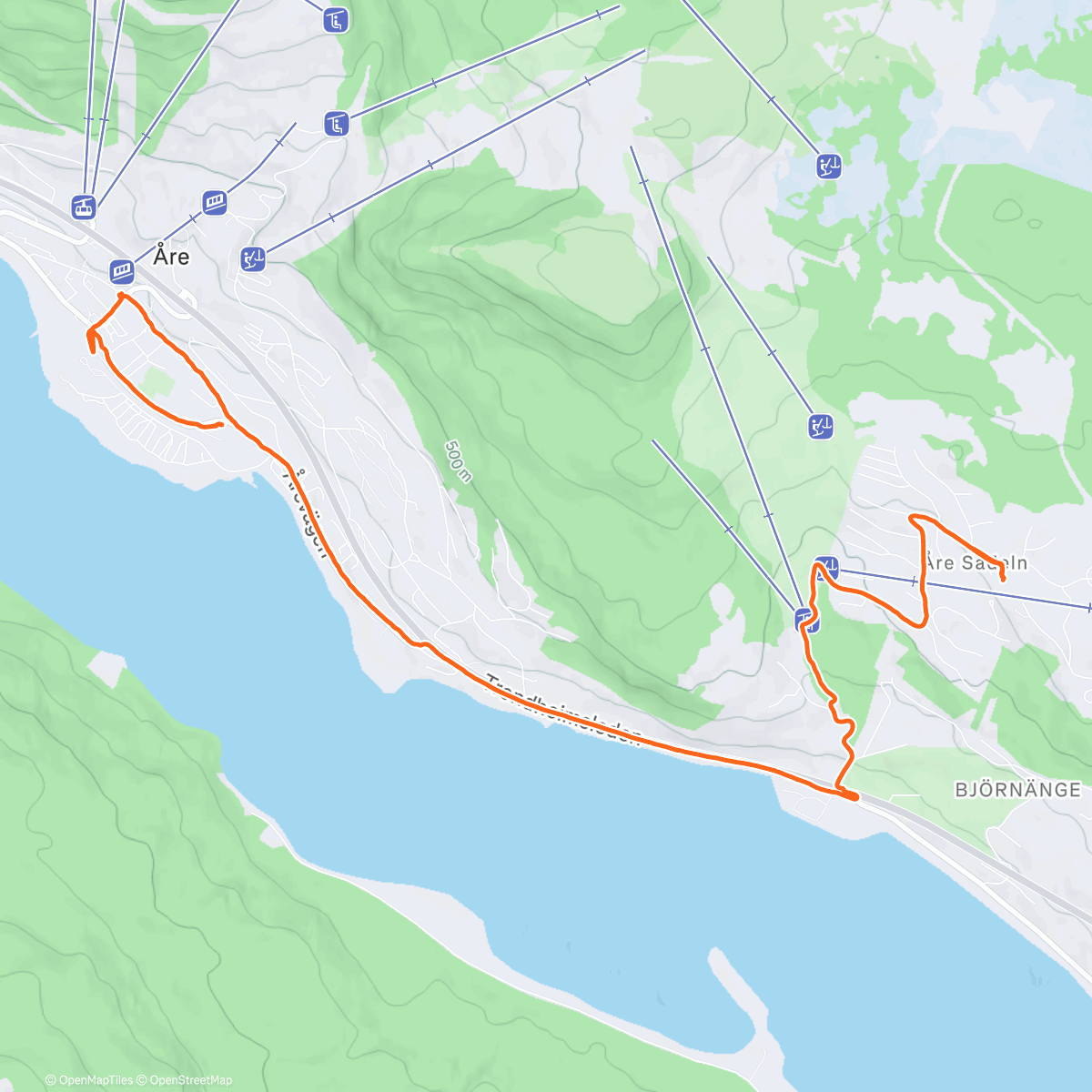 Map of the activity, Afternoon Hike for ski boots and cake!