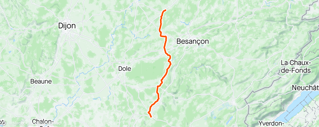 Mapa da atividade, Groene weg etappe 4: Gy - Poligny