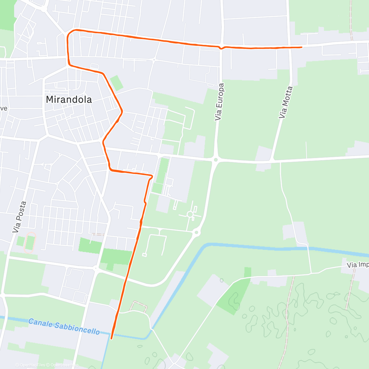 Map of the activity, Morning Run