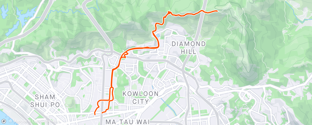 Map of the activity, FNS via Shatin Pass on Brompton