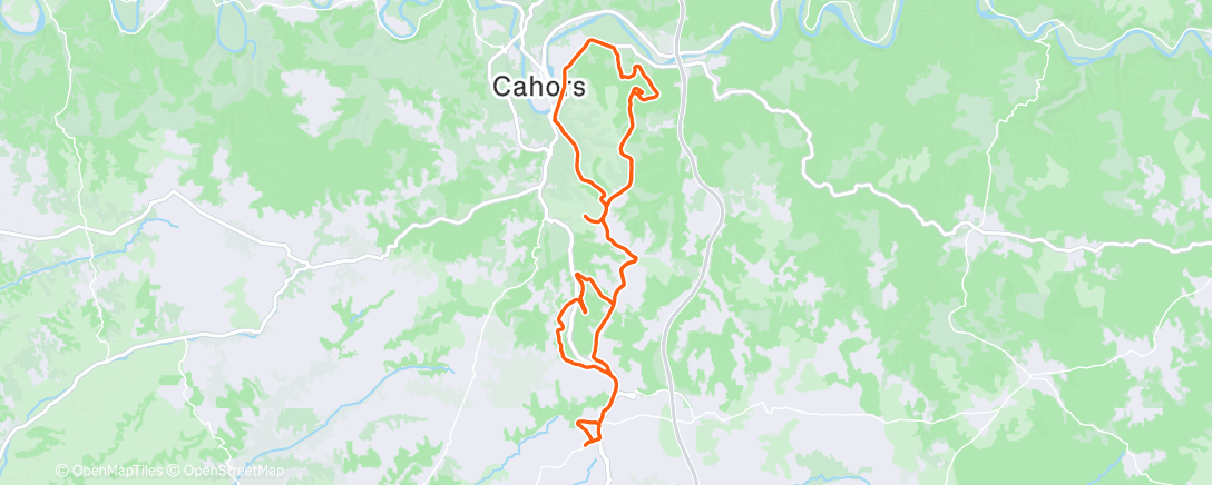 Map of the activity, Lunch Ride