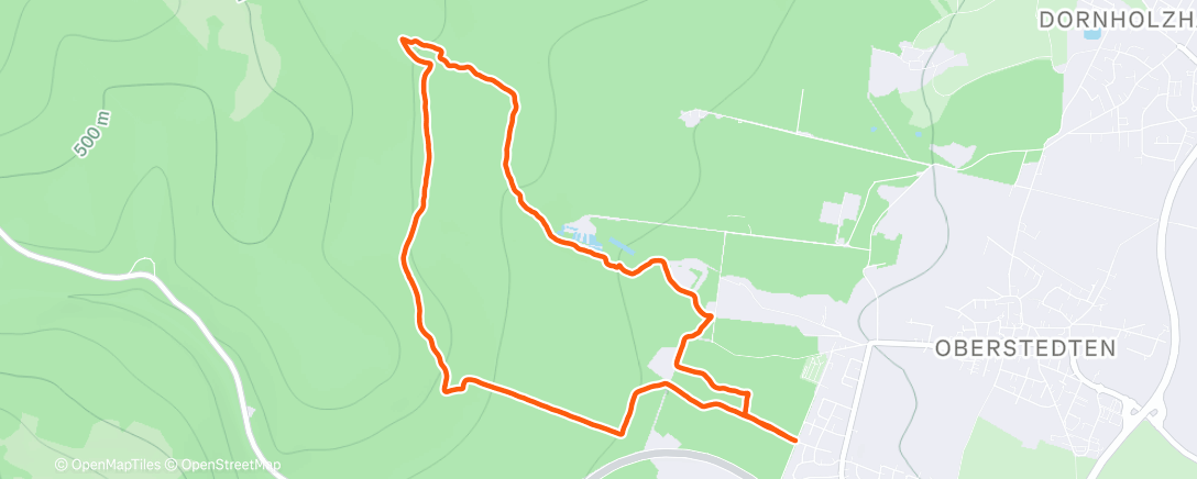 Map of the activity, Traillauf am Morgen