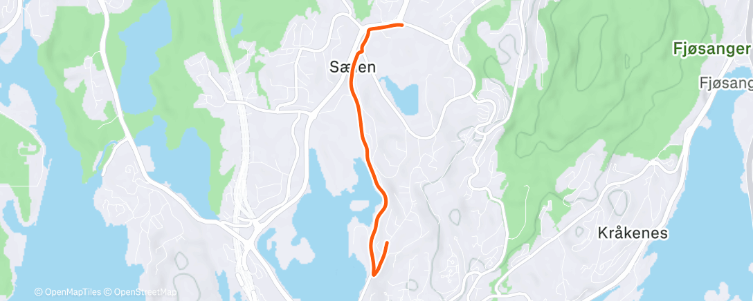 Map of the activity, Til Bybanen med Brage og Ingvild