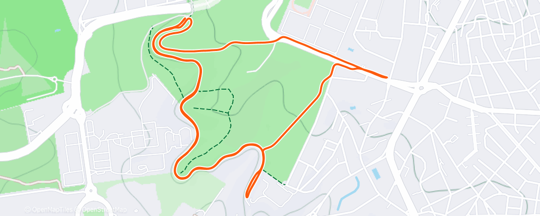 Map of the activity, Afternoon Run