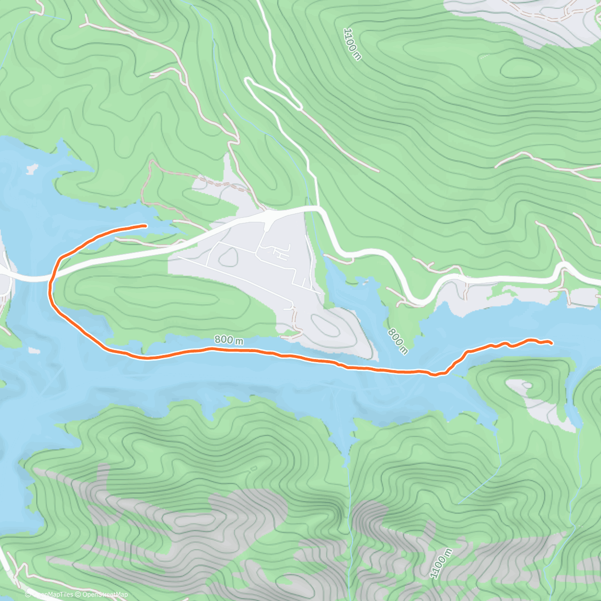 Map of the activity, Morning Kayaking
