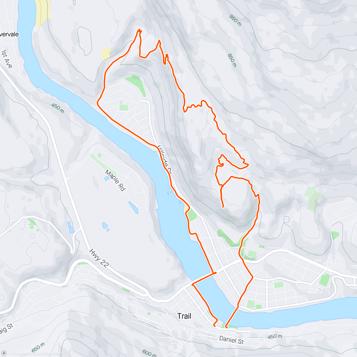 Mapa de la actividad (Trail Run…)