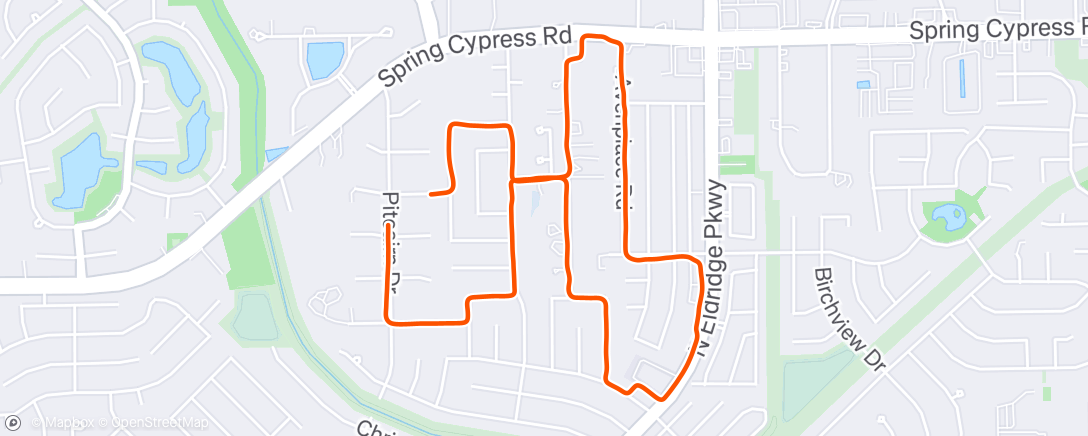 Map of the activity, Morning Run