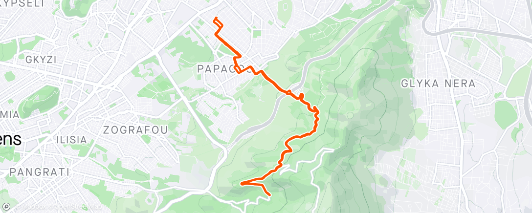 Mapa da atividade, Evening Run