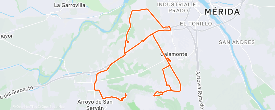 Map of the activity, Bicicleta de montaña matutina