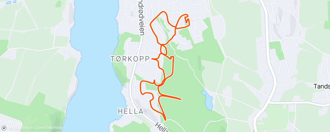 Map of the activity, KM Sprintstafett, etappe 2